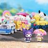 Серия Цветочный Автомобиль Sanrio Строительные Блоки Куроми Хелло Китти Мелоди Аниме Кукла Фигурка Модель Кирпичики DIY Игрушки Подарки Для Детей