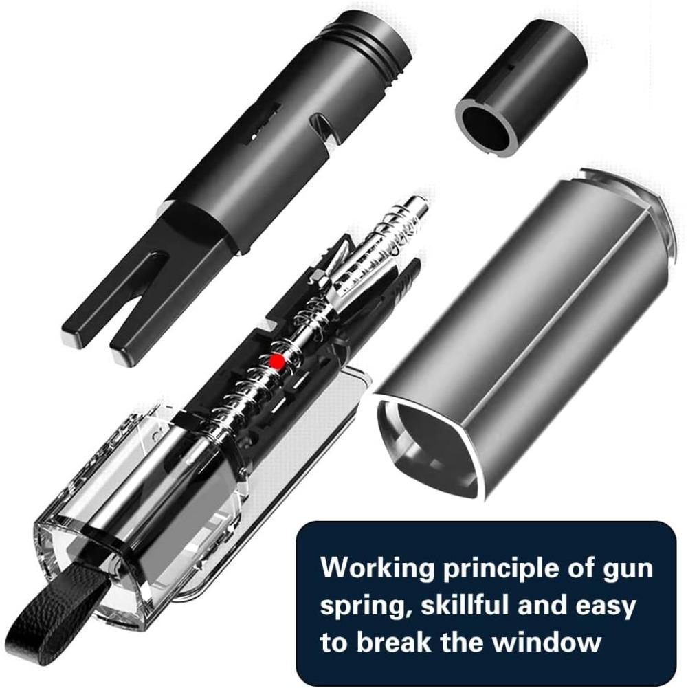 Аварийный молоток для безопасности автомобиля 2 в 1 с резаком для ремня Портативный оконный выключатель Головка автомобиля из вольфрамовой стали Аварийный инструмент для стеклянных окон автомобиля