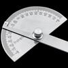 Stainless Steel Round Head 180 Degree Protractor Angle Finder Rotary Measuring Ruler Machinist Tool 10cm Craftsman Ruler