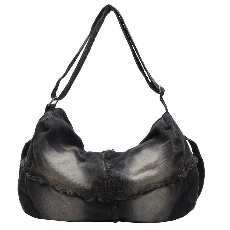 Большая джинсовая сумка-подушка Женская 2025 Новая Ретро Повседневная Сумка-тоут