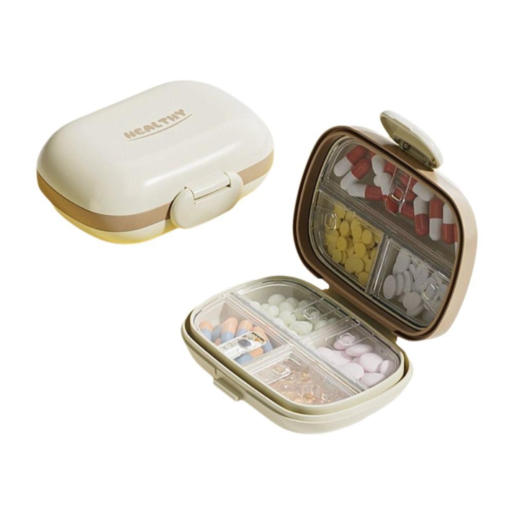 Dustproof Sealed Pills Case 7 Compartment Pill Organizer Stylish Weekly Pills Container Easy Carry