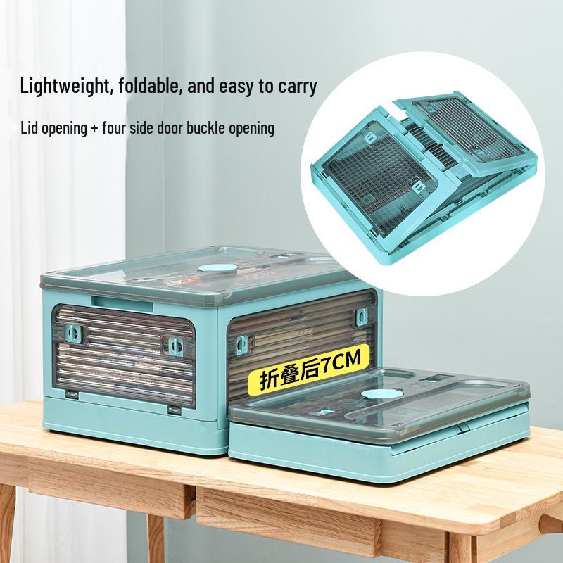 Foldable Transparent Storage Box for Books & Clothes - Extra Large