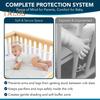 Breathable Mesh Crib Liner with Double-Sided Straps Baby Crib Safety Mesh Barrier Easy Installation Limb Protection Crib Bumper