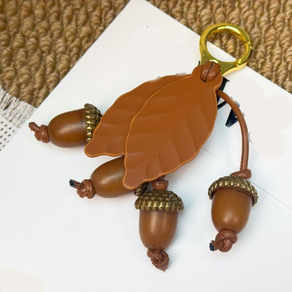 Pu Leather Cherry Keychain Elegant Bag Pendant Cute Fruit Bag Charm Key Ring
