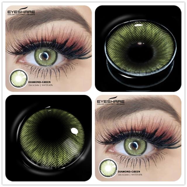 Eyeshare Цветные линзы для глаз Мягкие однолетние цветные контактные линзы для глаз Красота Контактные линзы Косметические цветные линзы для глаз