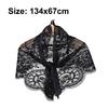 Fashion Vintage Lace Flower Shawl Thin Cute Hair Scarf Chic Style Bohemian Triangle Head Scarf Pastoral Style