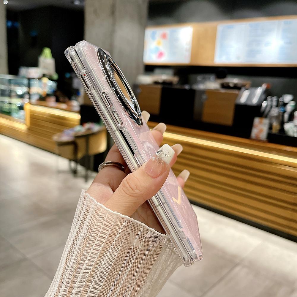 KEYSION Роскошный глянцевый чехол с бриллиантовым узором для VIVO X Fold 3 3 Pro 5G, ударопрочный женский чехол для телефона VIVO X Flip