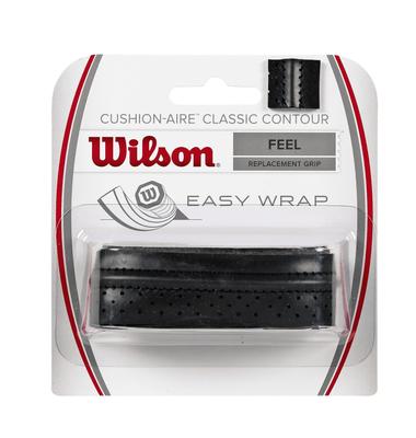 Сменная обмотка Wilson CLASSIC 1 WRZ4203BK для тенниса/бадминтона, CUSHION-AIRE CONTOUR, Штука, Черный,