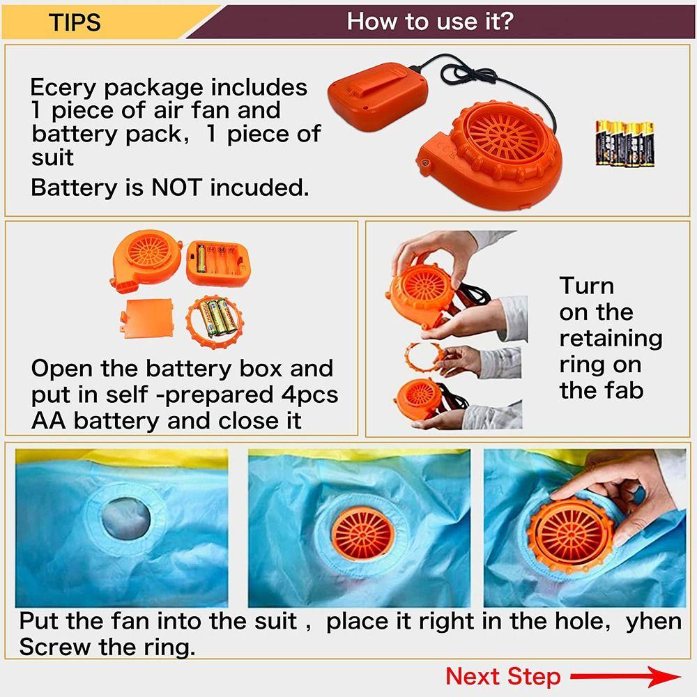 Вентилятор для костюма на батарейках Мини-вентилятор Аксессуары для вентилятора Надувной воздуходув