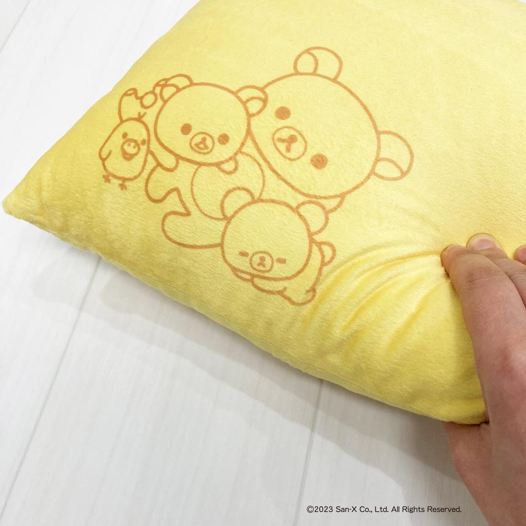 MORIPiLO Подушка для тела Morishita Rilakkuma 28x39 см с ручкой Мягкая игрушка Подушка с изображением персонажей Желтый 4621154 San-X