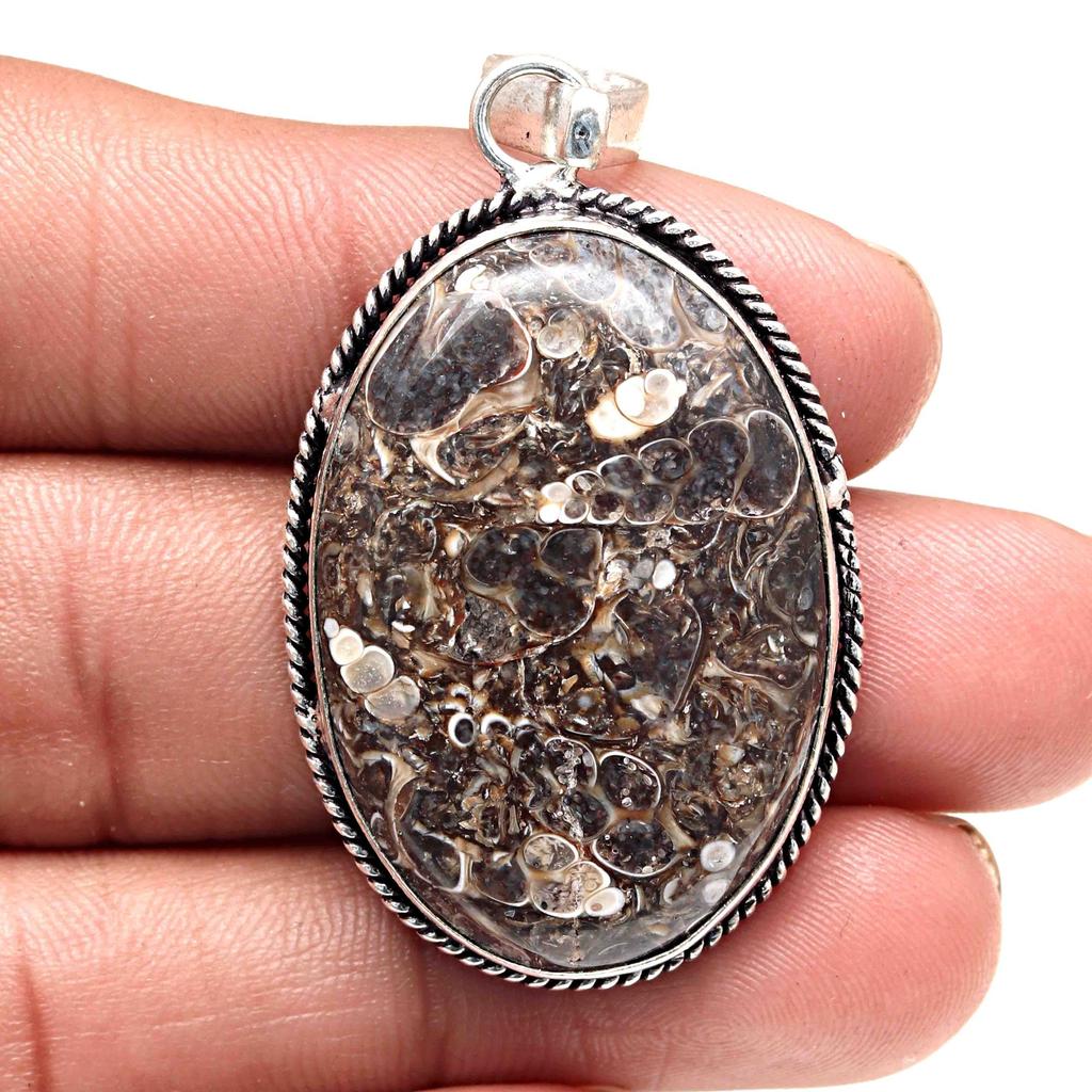Подвеска Turtella Jasper Gemstone Подарочное серебряное украшение на День святого Валентина 2,75"