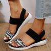 Snakeskin Print Wedge Sandals for Women Summer Fashion Non Slip Beach Shoes Woman Lightweight Causal Sports Sandalias Mujer
