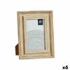 Photo Frame Crystal Golden Wood Brown Plastic (16.2x2x21cm) (6 Units)