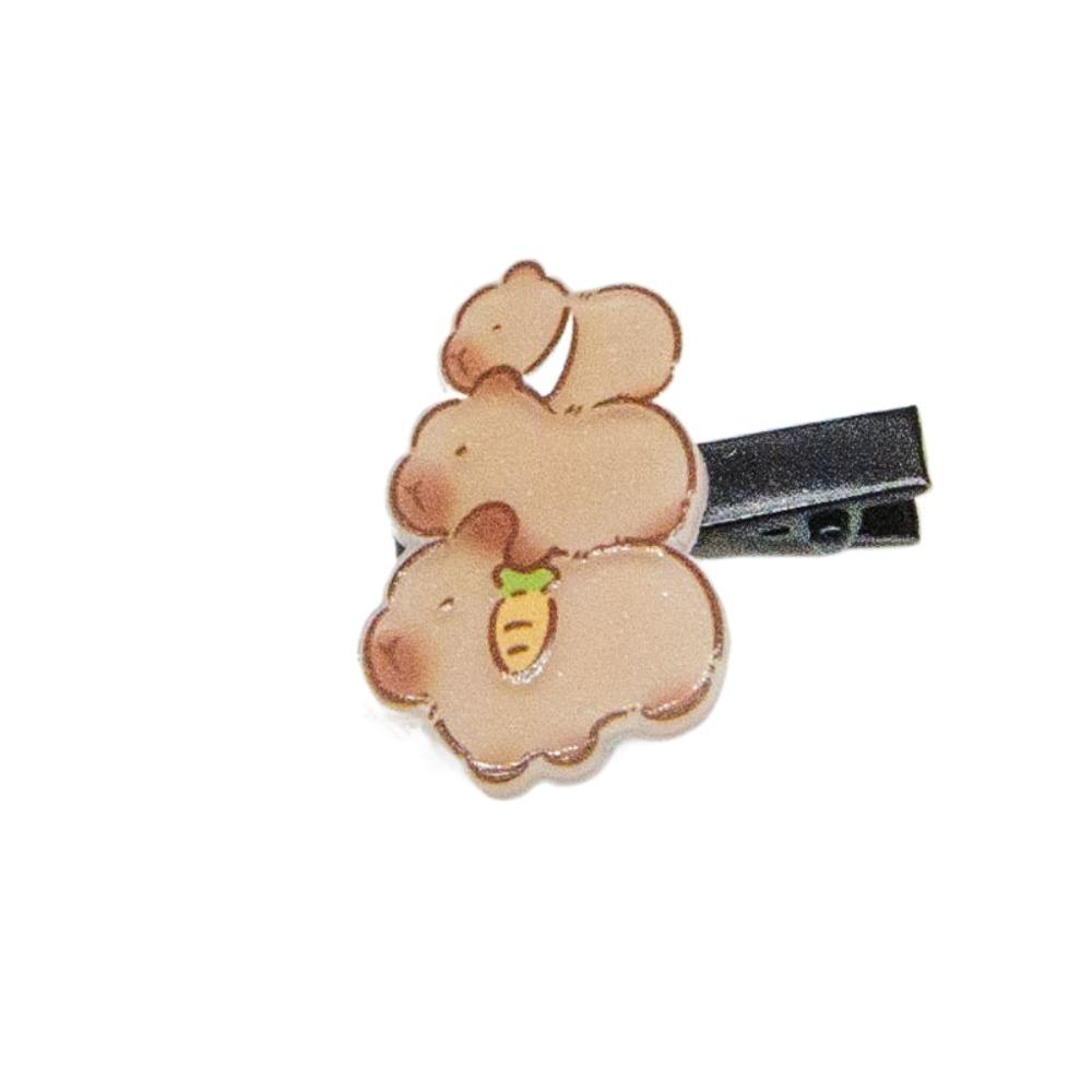 Cute Cartoon Duckbill Clip Waterproof Animal Barrettes Gifts Capybara Hairpin  School