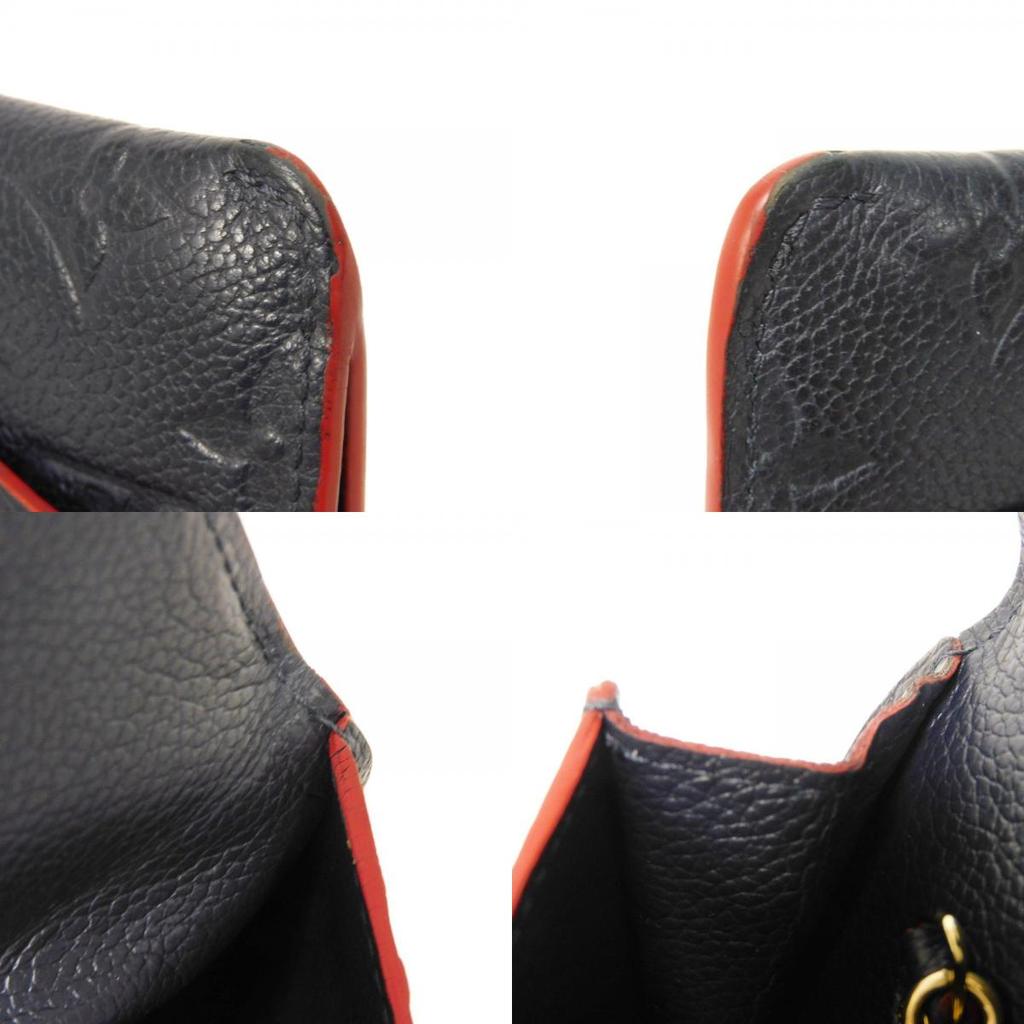 Б/у 12564 Pochette Cle M62017 7943 Брелок Компактный кошелек RFID Monogram Empreinte Морской Красный Унисекс из Японии