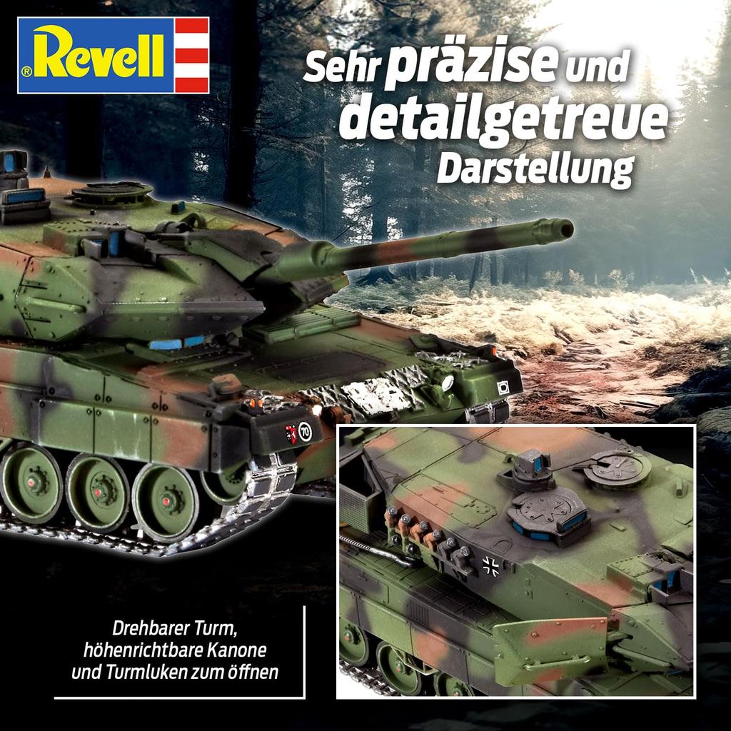German Revell 1/72 Leopard 2 A6M Plastic Model