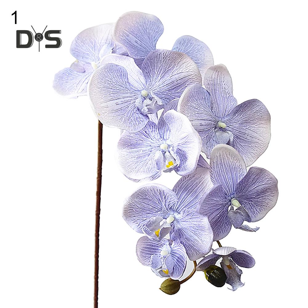 Butterfly Flower Bouquet Blooming Artificial Orchid Lifelike Garden Diy Party Wedding Decor