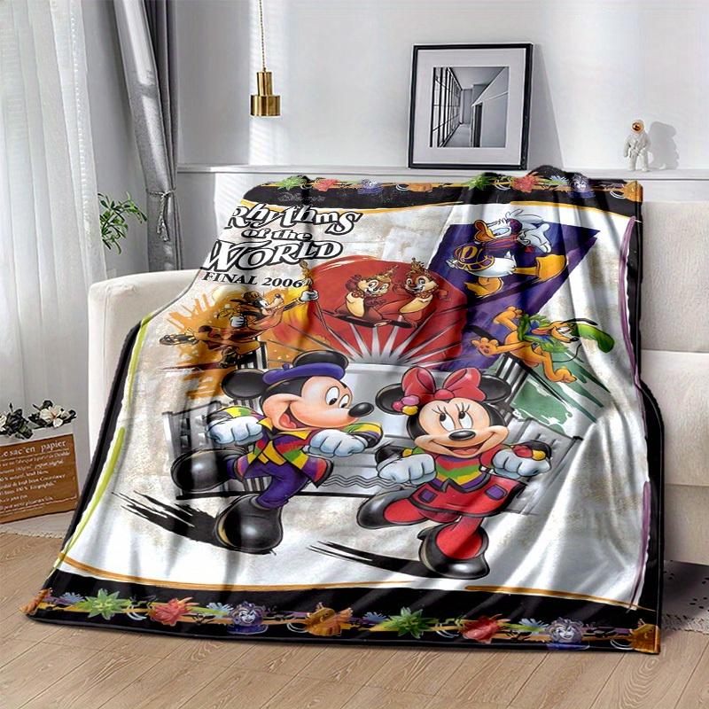 1pc, Disney Mickey and Minnie Home Decor Blanket- Perfect as a Cozy Sofa Throw, Outdoor Blanket, or Gift, Flannel Coverlet, Ideal for Bedrooms