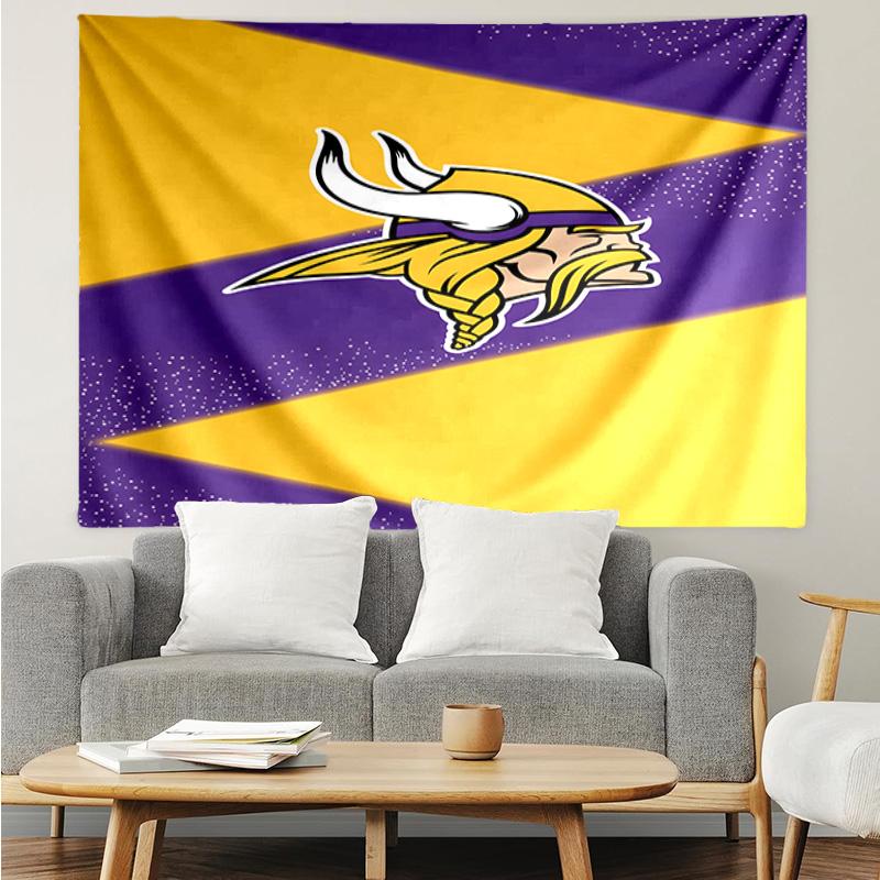 Minnesota Vikings Logo Tapestry Accessories Playroom Tapestry, for Bedroom,Livingroom, dormitory Room Wall Decor Fan Birthday Gifts