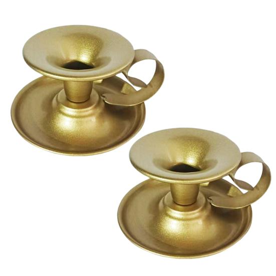 1/2Pcs Vintage Iron Taper Candle Holder Metal Candlestick with Handle Home Living Room Christmas Wedding Party Candle Stand Table Centerpiece