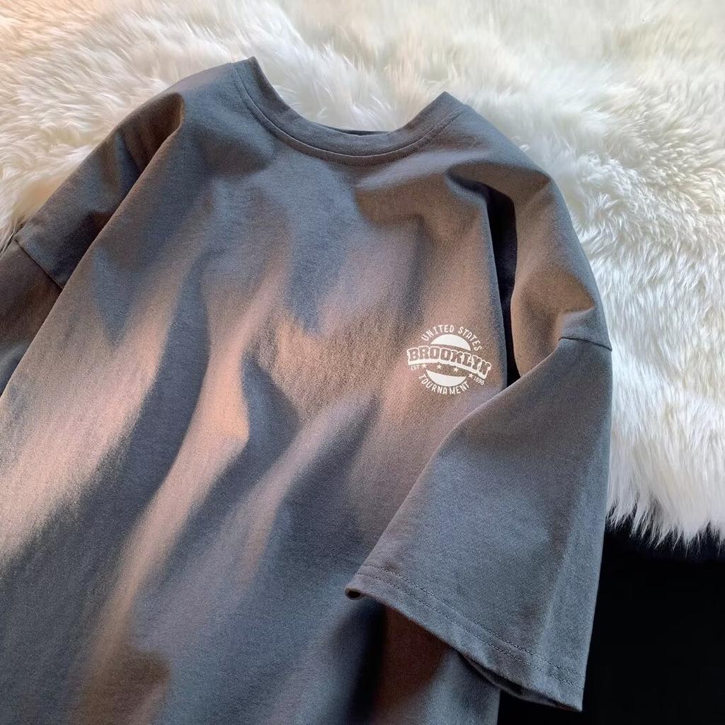 Мужская модная футболка с круглым вырезом и короткими рукавами с принтом для лета, свободный повседневный топ