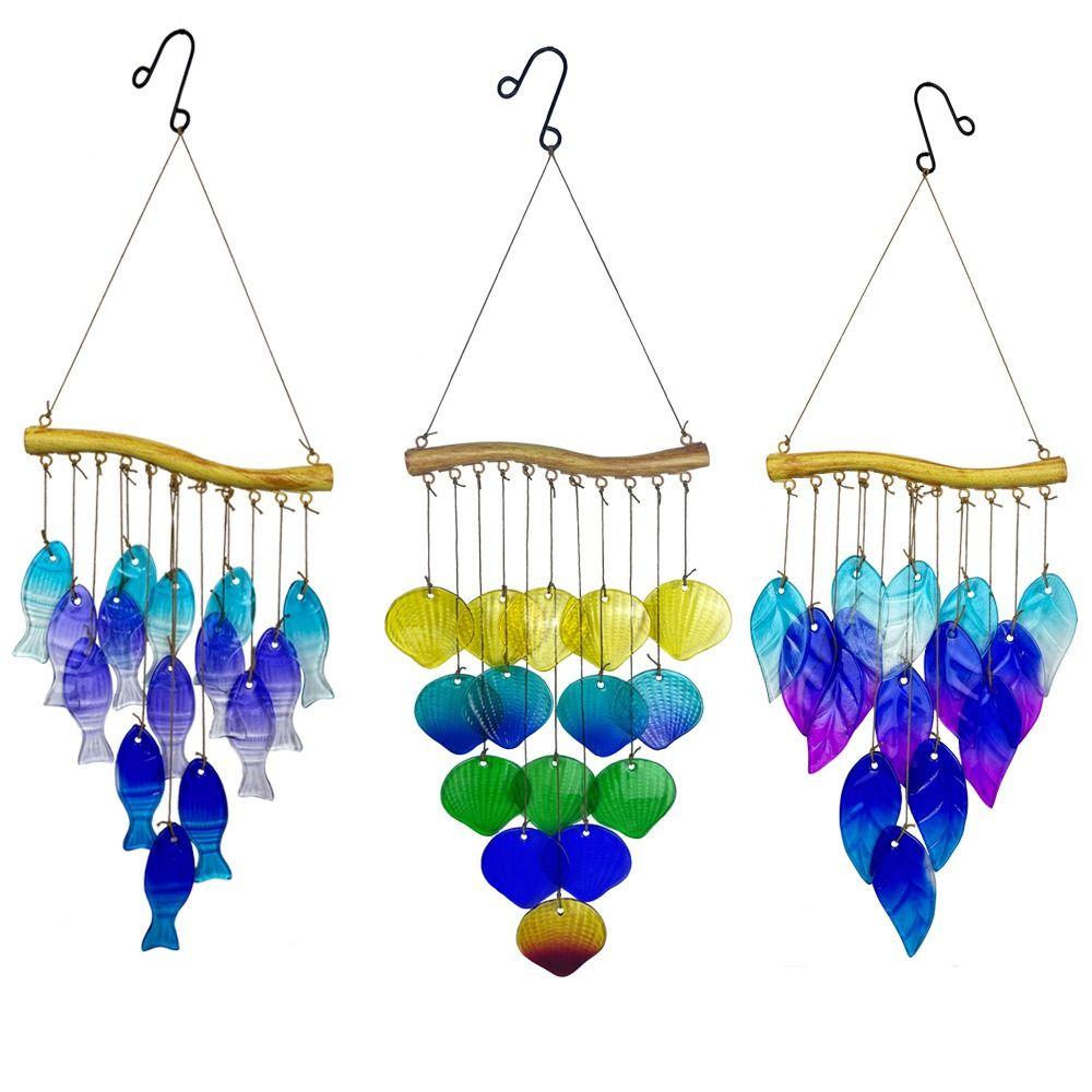 Colorful Wind Chime Iron Art Light Collection Pendant Crafts Sun Catcher Windows