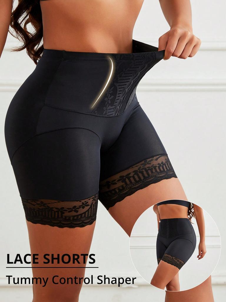 Women High Rise Tummy Control Safety Shorts Lace Boyshorts Shapewear Panties Shaping Underwear Body Shaper Boxer Briefs