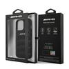 Etui do iPhone 13 Pro AMG Leather Debossed Lines Czarny