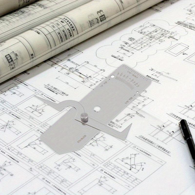 1 комплект сварочных калибровочных инструментов V-WAC, инструменты для контроля сварных швов из нержавеющей стали, калибровочный инструмент для ямок, дюймовый.