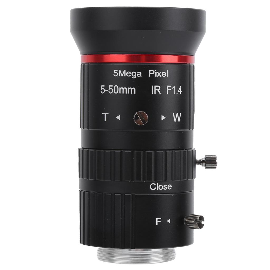 5MP Industrial Zoom Lens CS Mount Manual Aperture FL5?50mm Security CCTV Accessory