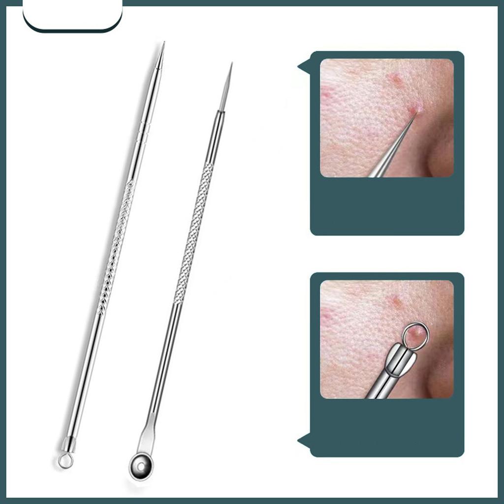 Blackhead Remover Stainless Steel Ingrown Hair Removal Kit Acne Whitehead Popping Zit Removing For Nose Face