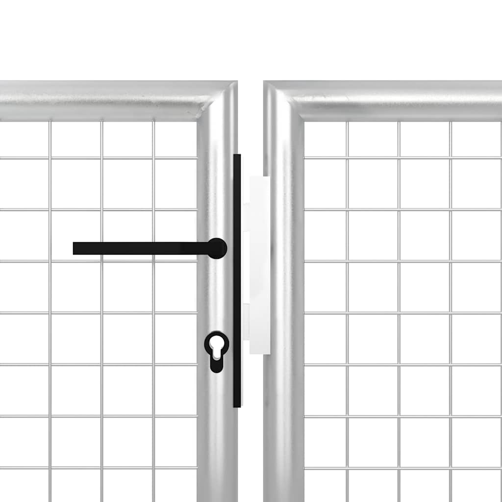 Steel Garden Gate 350 x 75 cm Silver