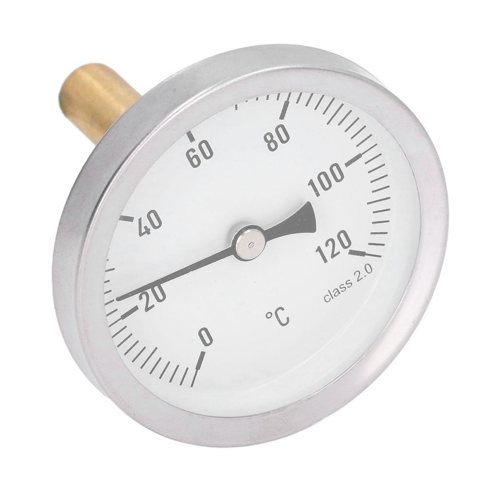 63mm Dial Thermometer Barbecue Pointer Type Thermometer 0‑120 Degrees C Bimetallic Temperature Gauge for