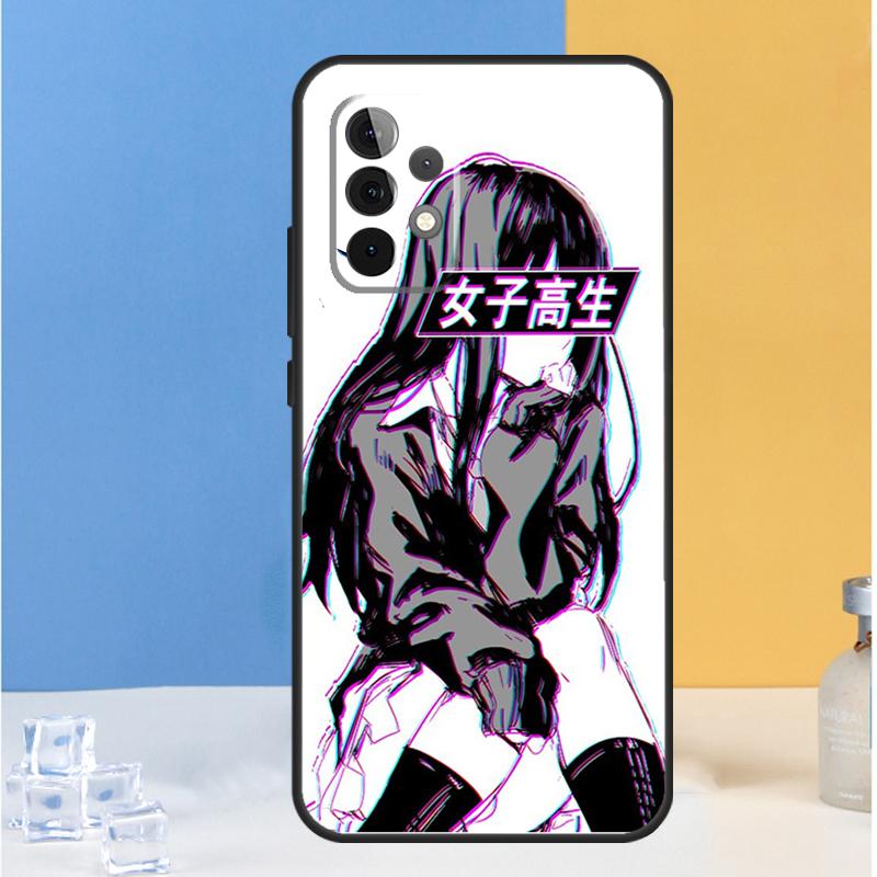 Грустная аниме эстетика Сэмпай Для Samsung Galaxy A13 A33 A53 A36 A26 A05 A06 A16 A54 A34 A14 A32 A52 A55 A35 A15 A56 Чехол