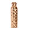 Copper Mirror Matt Finish Lacqour Coated Diamond Design Bottle, 750 Ml, for Home, Kitchen, Office & Decorative Tableware