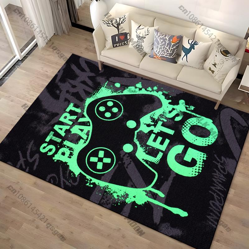 Modern Colorful Gaming Themed Carpet Non Slip Floor Mat for Living Room Kitchen Entrance Door Balcony Washable Rug Home Decor