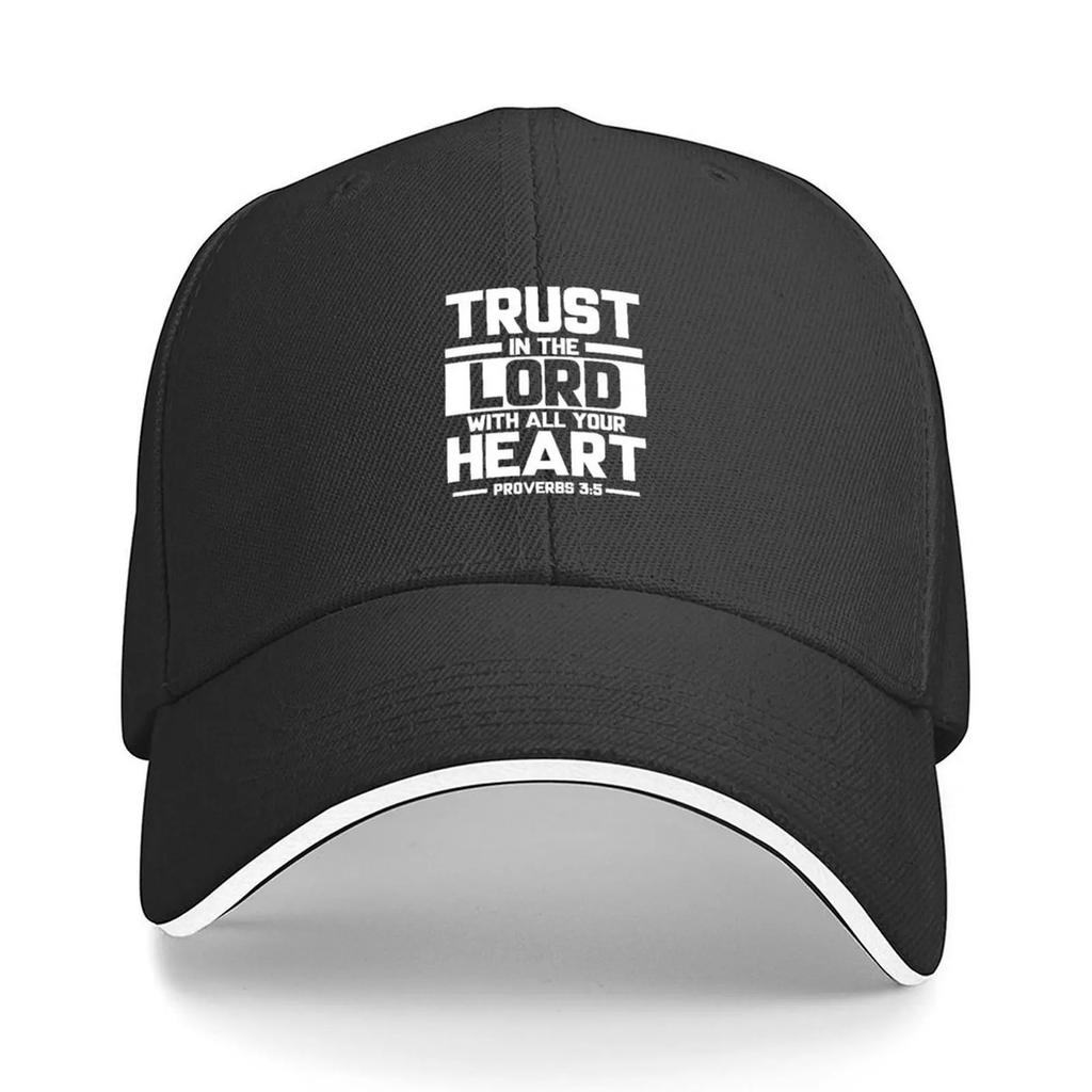 Bible Verse Trust in the Lord with all your heart Proverbs 35 Baseball Cap hats for men New In The Hat birthday Ladies Mens