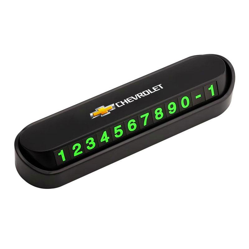 AABHM1 1Pcs Car Temporary Parking Card Phone Number Card Accessories For Chevrolet Equinox Trailblazer Bolt Spark Tahoe Z71 Aveo Impala