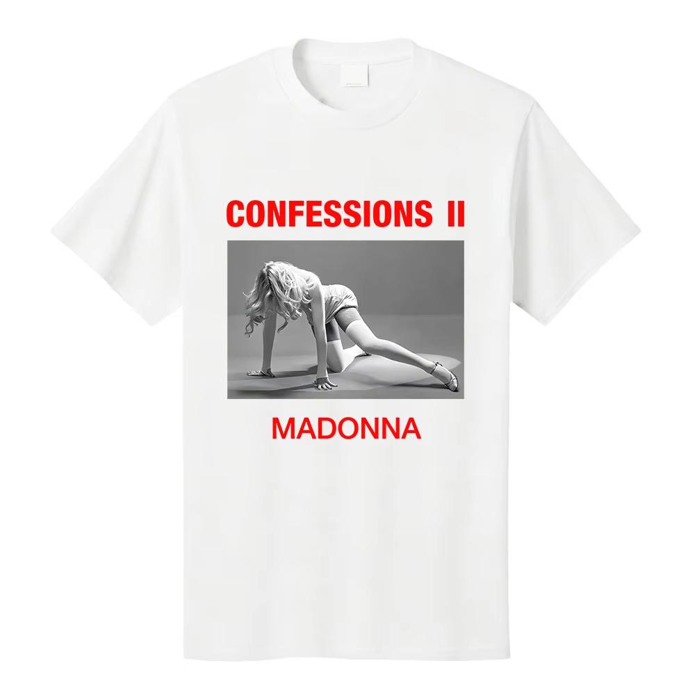 Graphic Merch Madonnaa CONFESSIONS II T-shirt Short Sleeve Loose Cotton Tshirts Fashion Singer Design Printing Tees Women