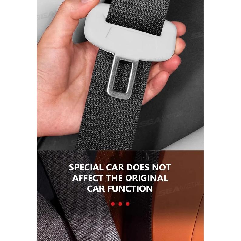 2Pcs Seat Belt Buckle Cover - Anti-Scratch Rubber Protector Clip, Universal for SUV & Sedan