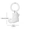 Cute Cartoon Cat Key Chains Smooth Stainless Steel Tag Cat with Cat Paw Ornament Children's Funny Keychains