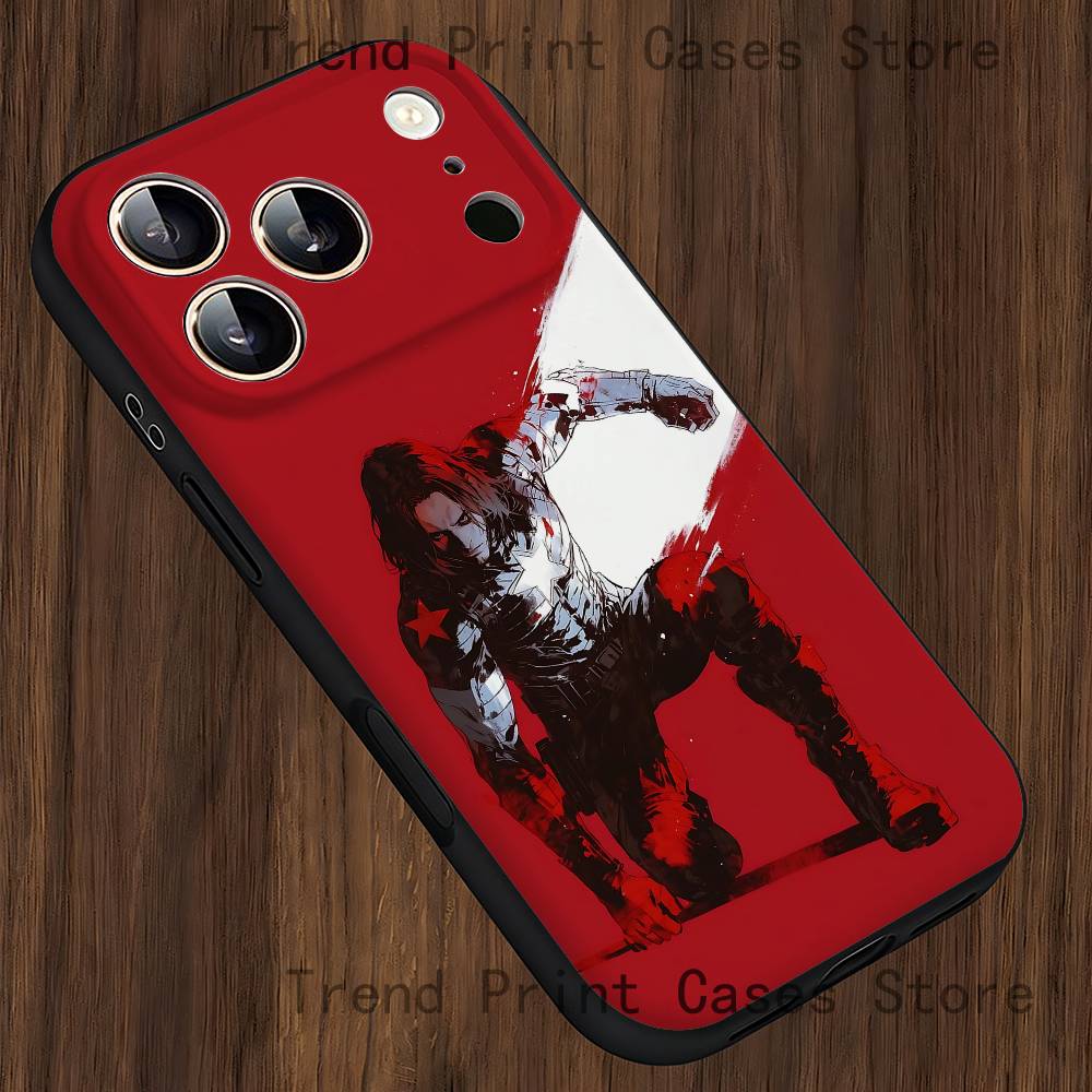 W-Winter S-Soldier B-Bucky Phone Case For iPhone 15,16,12,13,14,11,17,Pro,Max,Plus,E,Air,Mini TPU Cover
