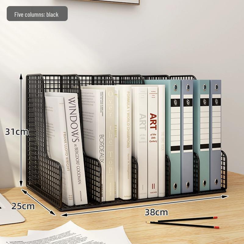 Desktop File Organizer: Multilayer Large Capacity Storage Rack for Office Supplies