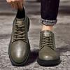 Мужские туфли-оксфорды из натуральной кожи, осенне-зимние мужские ботильоны, теплые меховые ботинки в стиле ретро, удобные мужские ботинки в винтажном стиле для отдыха