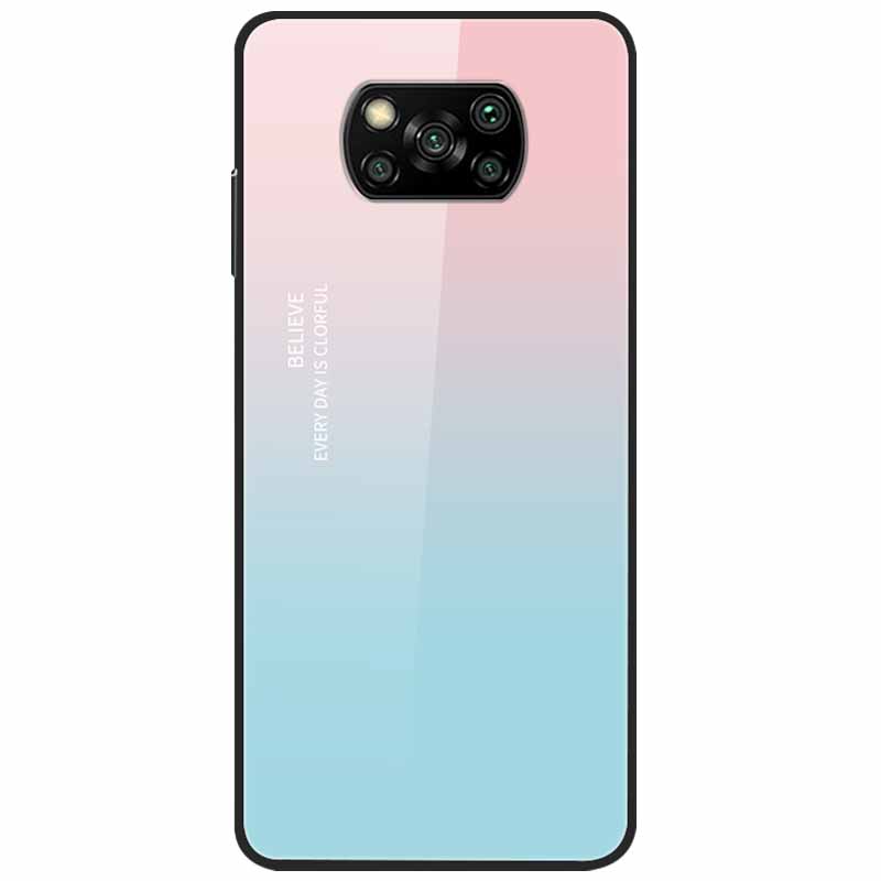 For Poco X3 Pro Case Fashion Cute Tempered Glass Luxury Coque Covers for Xiaomi Poco X3 NFC Cases PocoX3 X 3 Bumper Protector