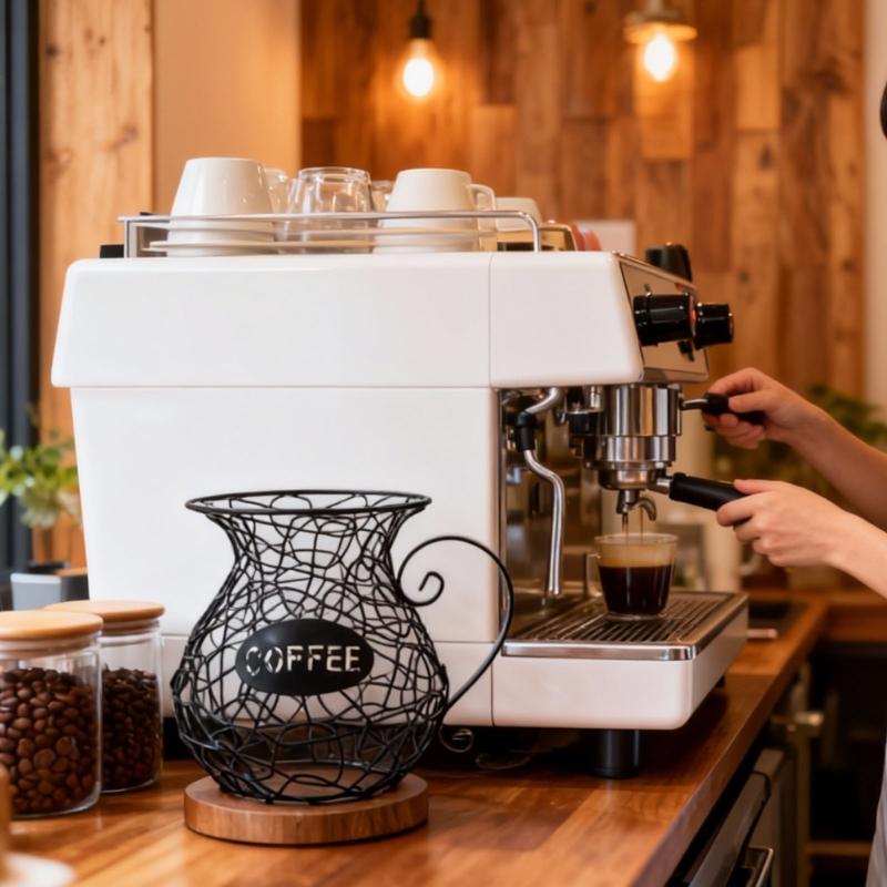 Металлическая проволочная стойка для хранения кофе Удобная корзина для кофейных капсул Украшения для кухонной столешницы Подставка для капсул эспрессо