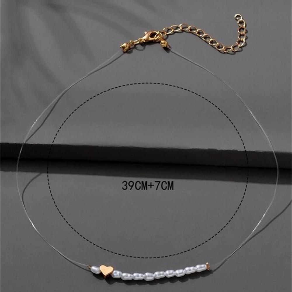 Винтажная мода золотой цвет простой формы искусственный жемчуг персиковое сердце ожерелье для женщин девушки барокко чокер ювелирные изделия подарок