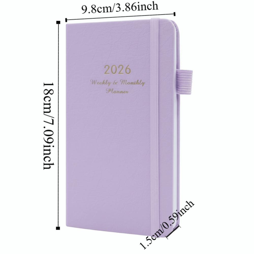 Hardcover Weekly Monthly Planner Portable Schedule Writing Diary 2026 Weekly Plan Notebook  Daily