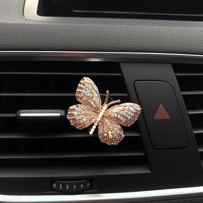 Дизайн в форме бабочки, автомобильный воздухозаборник, зажим для ароматерапии, автомобильный освежитель воздуха, декоративный зажим