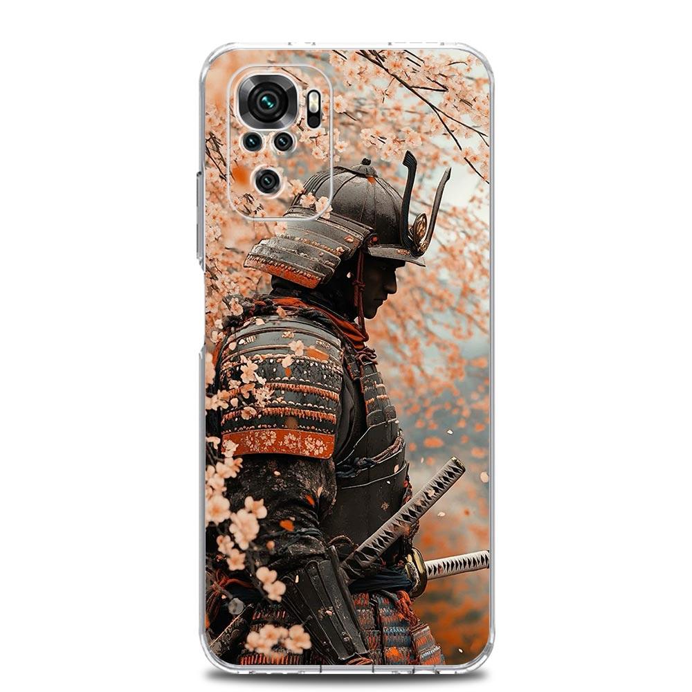 Чехол для телефона для Xiaomi Redmi Note 15 14 13 12 4G 10 11 Pro Plus 5G 14C 13C 12C 10C Мягкий ТПУ чехол Японский Бусидо Самурай